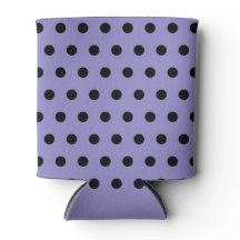 Polka Dot Can Cooler (Lavendel & Black)