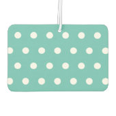 Polka Dot Car Air Freshener (Aqua & White) Autolufterfrischer (Rückseite)