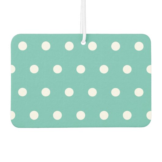 Polka Dot Car Air Freshener (Aqua & White) Autolufterfrischer (Vorderseite)