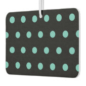 Polka Dot Car Air Freshener (Black & Aqua) Autolufterfrischer (Links)