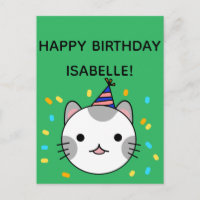 Polka Dot Cat | Gruß zum Geburtstag
