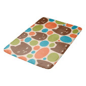 Polka Dot Cats Muster Badematte (Schrägansicht)