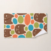 Polka Dot Cats Muster Badhandtuch Set (Handtuch)