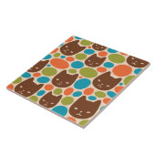Polka Dot Cats Muster Fliese (Seite)