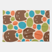Polka Dot Cats Muster Geschirrtuch (Horizontal)