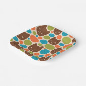 Polka Dot Cats Muster Pappteller (Gewinkelt)