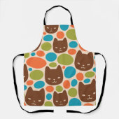Polka Dot Cats Muster Schürze (Vorderseite)