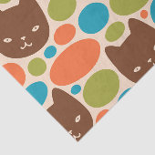 Polka Dot Cats Muster Seidenpapier (Ausschnitt)