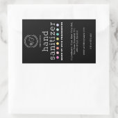 Polka Dot Chalkboard Large Hand Sanitizer Seife Rechteckiger Aufkleber (Tasche)