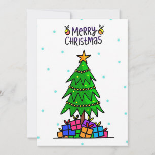 Polka Dot Cheer: Eine klassische Weihnachtsbaumübe Feiertagskarte