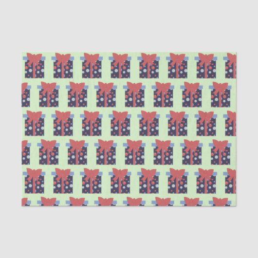 Polka Dot Christmas Present Seidenpapier (Vorderseite)