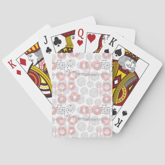 Polka Dot Circle Pattern Spielkarten (Rückseite)