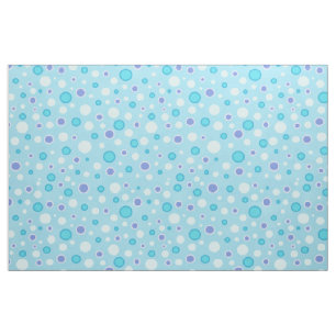 Polka Dot Circles Blue Stoff