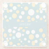Polka Dot Circles Pastellmuster Glasuntersetzer (Rückseite)