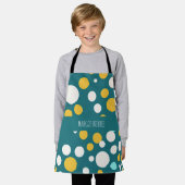 Polka Dot Circles Pastellmuster Schürze (Getragen)