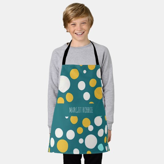 Polka Dot Circles Pastellmuster Schürze (Getragen)