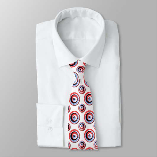 Polka Dot Circles Pattern Neck Tie Krawatte (Gebunden)