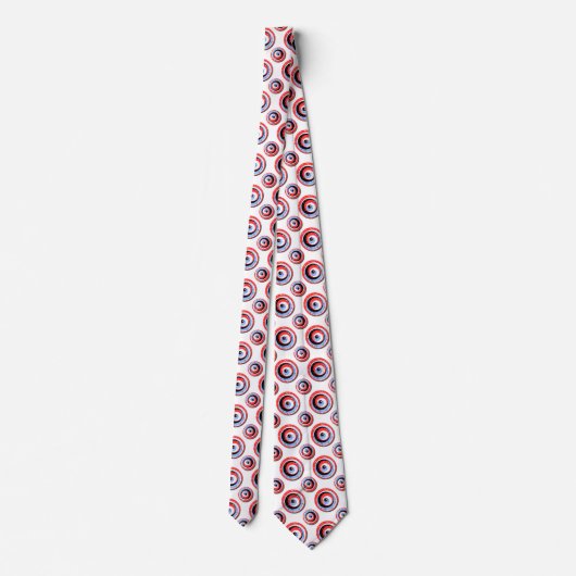 Polka Dot Circles Pattern Neck Tie Krawatte (Rückseite)