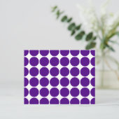 Polka Dot Circles & Spots : Lila Polka Dots Postkarte (Stehend Vorderseite)