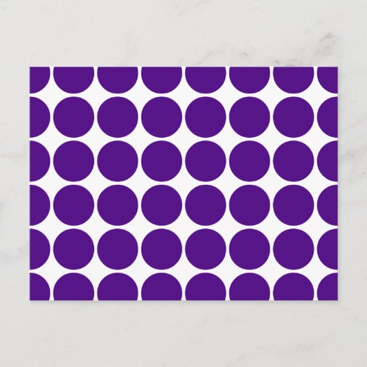 Polka Dot Circles & Spots : Lila Polka Dots Postkarte (Vorderseite)