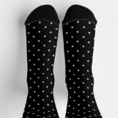 Polka Dot Classic Pattern Polkadot Monochrome Socken (Oben)