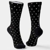 Polka Dot Classic Pattern Polkadot Monochrome Socken (Gewinkelt)