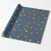 Polka dot Colorful Vibranful fröhlich Geschenkpapier (Ungerollt)