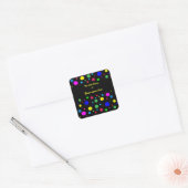 Polka Dot Colors Buchzeichen Quadratischer Aufkleber (Umschlag)