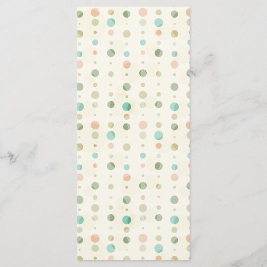 Polka Dot Columns Wedding Menu Menükarte (Rückseite)