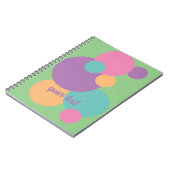 Polka dot confetti leuchtend bunt Design Notizblock (Linke Seite)