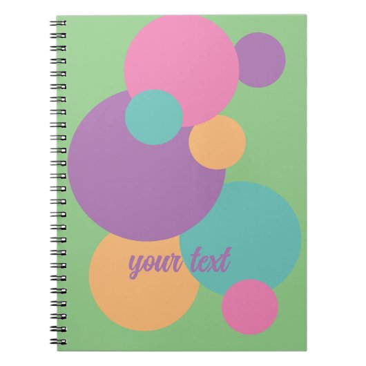 Polka dot confetti leuchtend bunt Design Notizblock (Vorderseite)