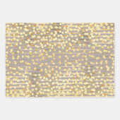 Polka dot confetti Schwarz-weißes duskykygrau Must Geschenkpapier Set (Vorderseite 3)