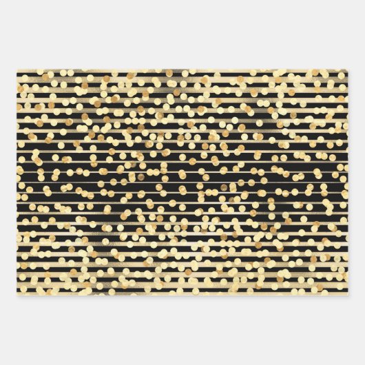 Polka dot confetti Schwarz-weißes duskykygrau Must Geschenkpapier Set (Vorderseite 2)