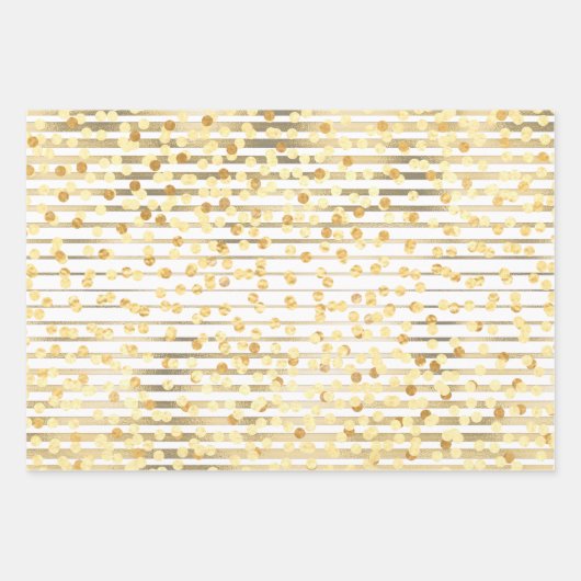 Polka dot confetti Schwarz-weißes duskykygrau Must Geschenkpapier Set (Vorderseite)