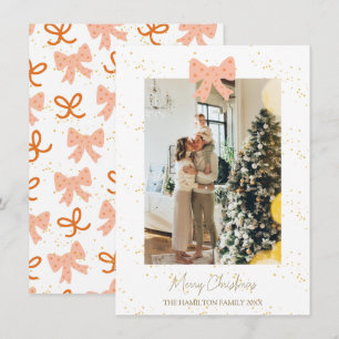Polka Dot Coquette Bow Foto Weihnachten