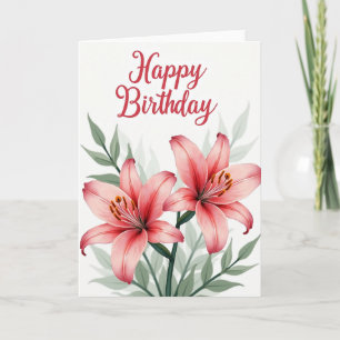 Polka Dot Coral Bloom Karte
