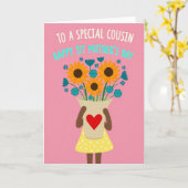 Polka Dot Cousin Muttertagskarte Karte (Gelbe Blume)