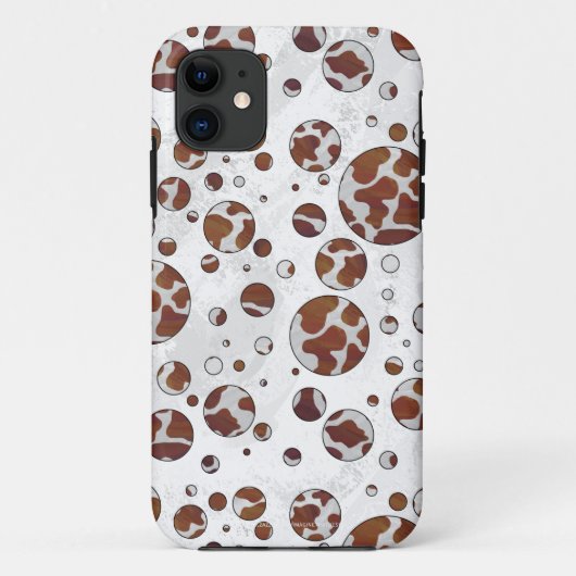 Polka Dot Cow Brown und White Print Case-Mate iPhone Hülle (Rückseite)