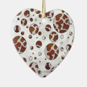 Polka Dot Cow Brown und White Print Keramik Ornament (Rechts)