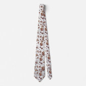 Polka Dot Cow Brown und White Print Krawatte (Vorderseite)