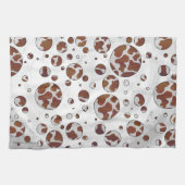 Polka Dot Cow Brown und White Print Küchentuch (Horizontal)