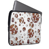 Polka Dot Cow Brown und White Print Laptopschutzhülle (Vorne Rechts)