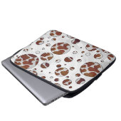 Polka Dot Cow Brown und White Print Laptopschutzhülle (Vorne Knopf)