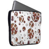 Polka Dot Cow Brown und White Print Laptopschutzhülle (Vorne Rechts)