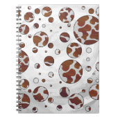 Polka Dot Cow Brown und White Print Notizblock (Vorderseite)