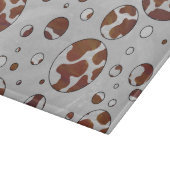 Polka Dot Cow Brown und White Print Schneidebrett (Ecke)