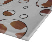 Polka Dot Cow Brown und White Print Schneidebrett (Ecke)