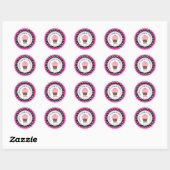 Polka Dot Cupcake Labels Runder Aufkleber (Blatt)