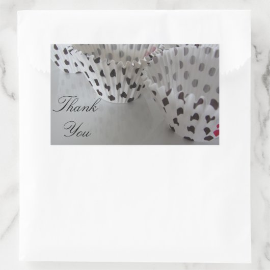 Polka Dot Cupcake Liners Rechteckiger Aufkleber (Tasche)