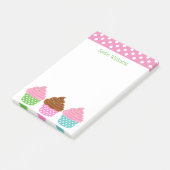Polka Dot Cupcakes Personalisiert Post-it Notepad Post-it Klebezettel (angewinkelt)